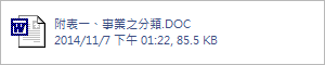 附表一、事業之分類.DOC
